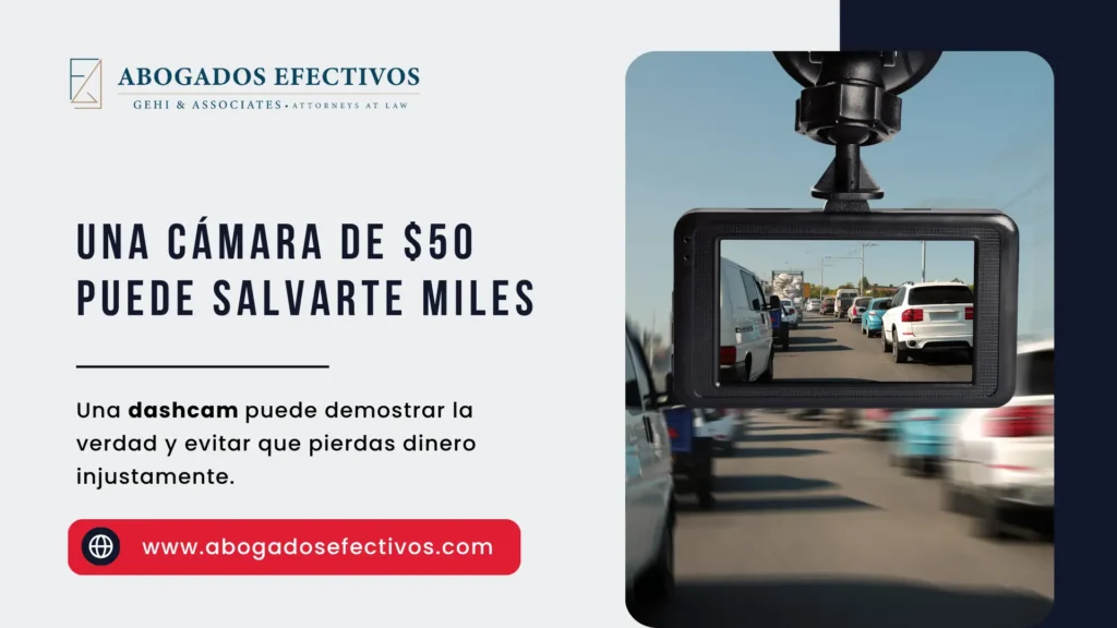 Tenga en cuenta como una dashcam de $50, salvará un caso de $50000